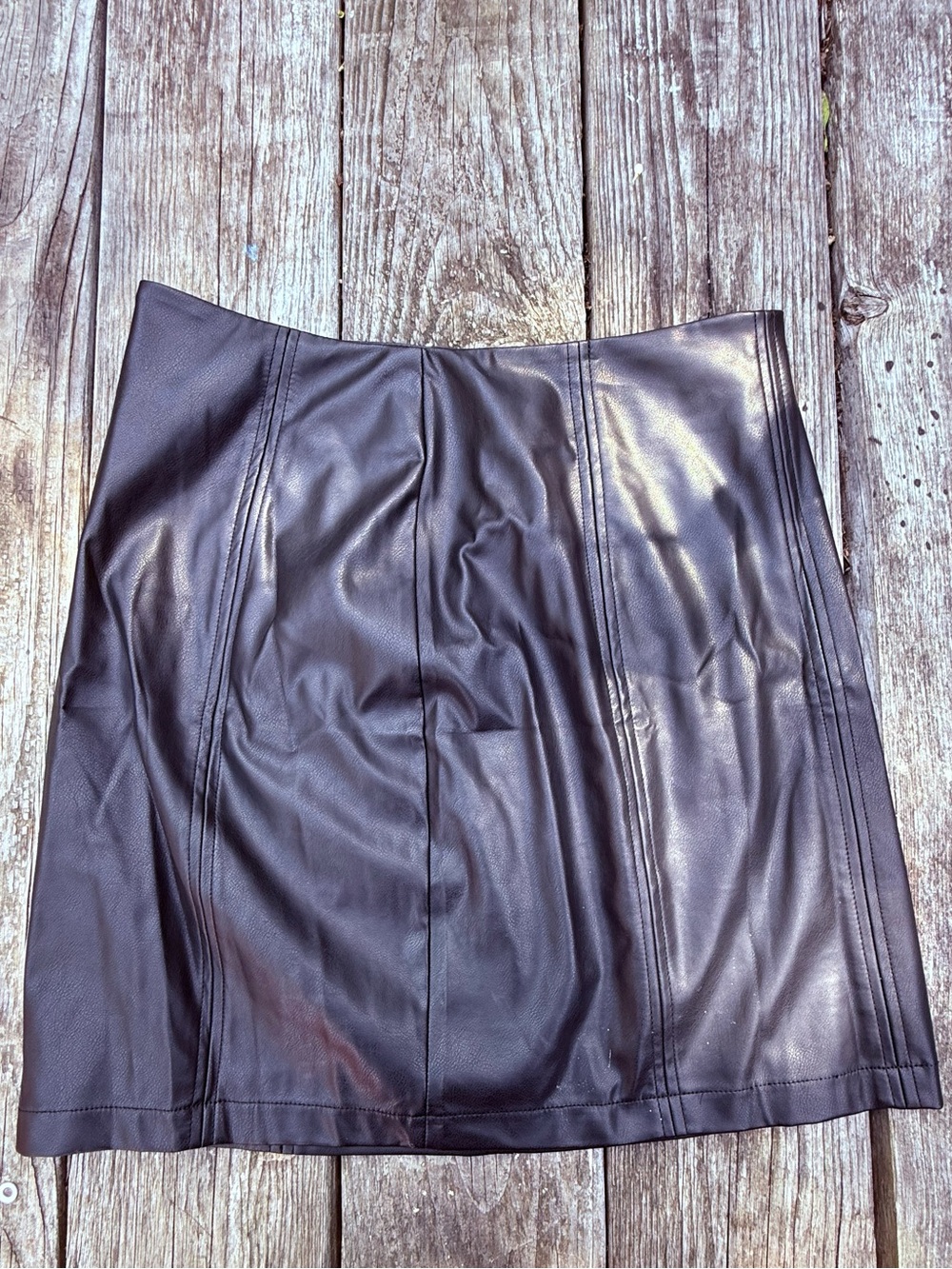 Mango Black Faux Leather Mini Skirt